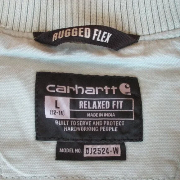 New Carhartt Canvas Bomber Jacket Womens Large - Picture 5 of 13